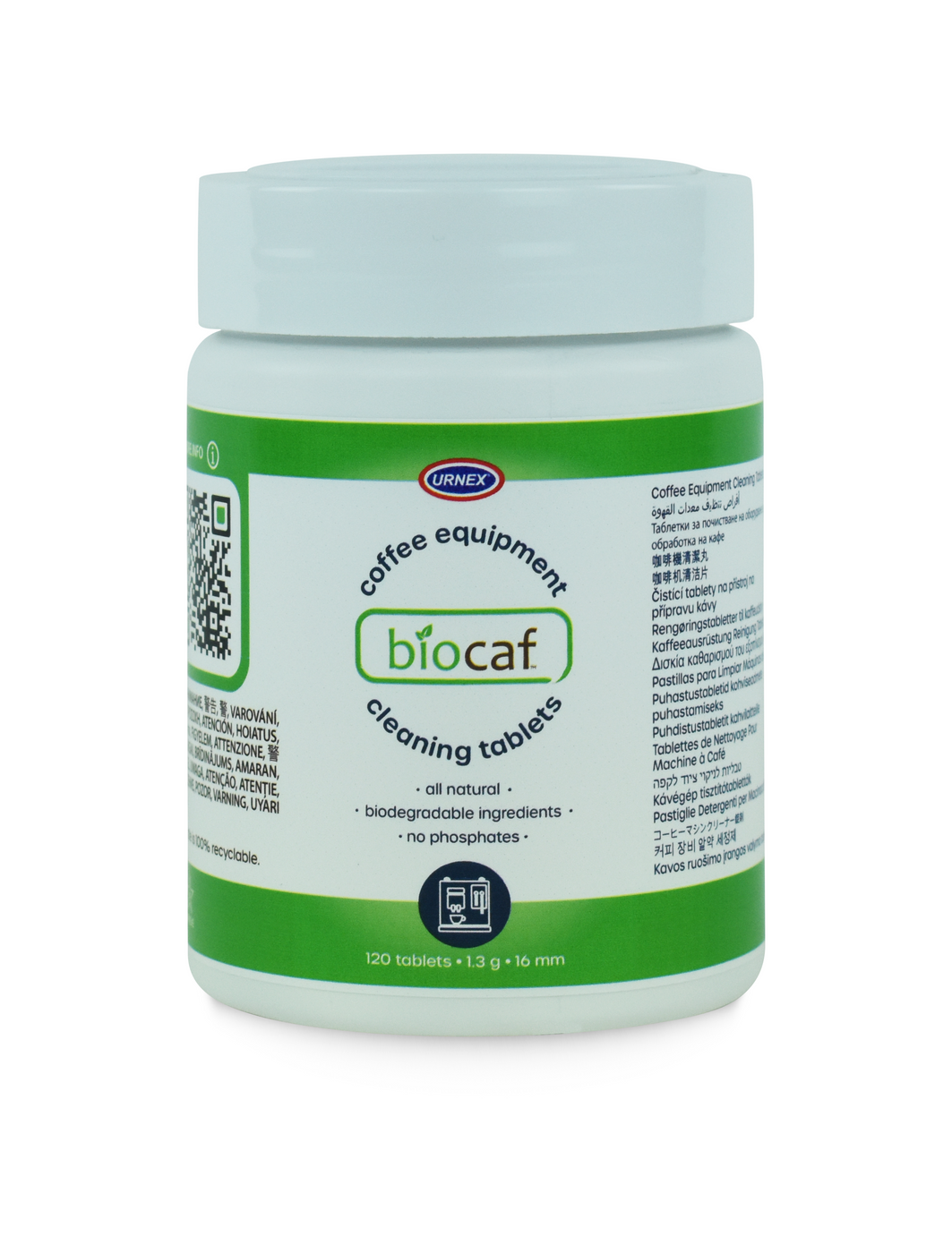 Urnex Biocaf Coffee Equipment Cleaning Tablets 120 tablets